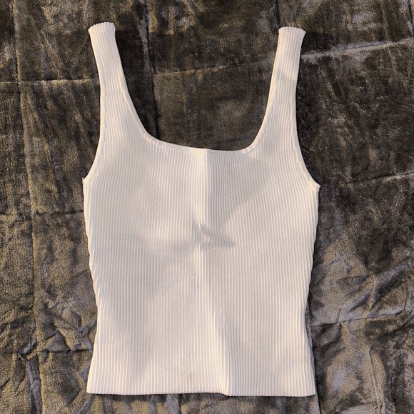 Babaton Aritizia Ribbed White Tank - XS - Picture 1 of 4